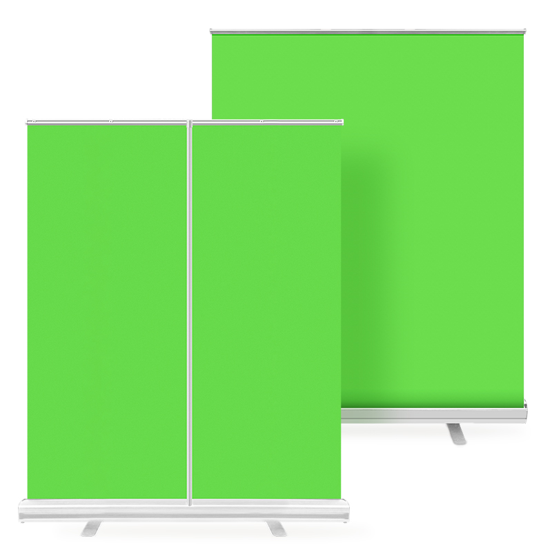 Green Screen Collapsible - 110x200cm tło Chroma klucz srebrna podstawa