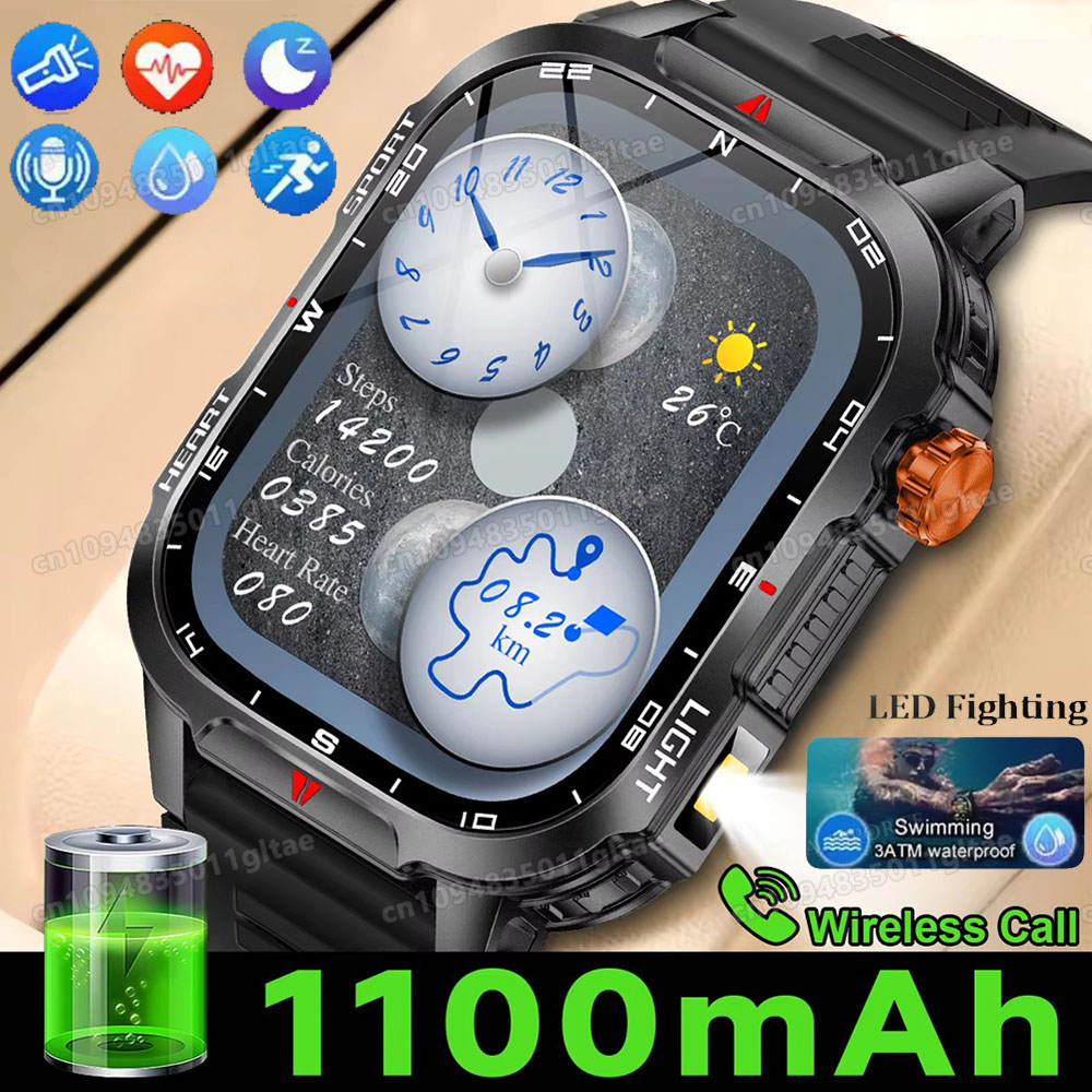 Phase Esports & Gaming Festival - Wojskowy smartwatch outdoorowy dla mężczyzn z