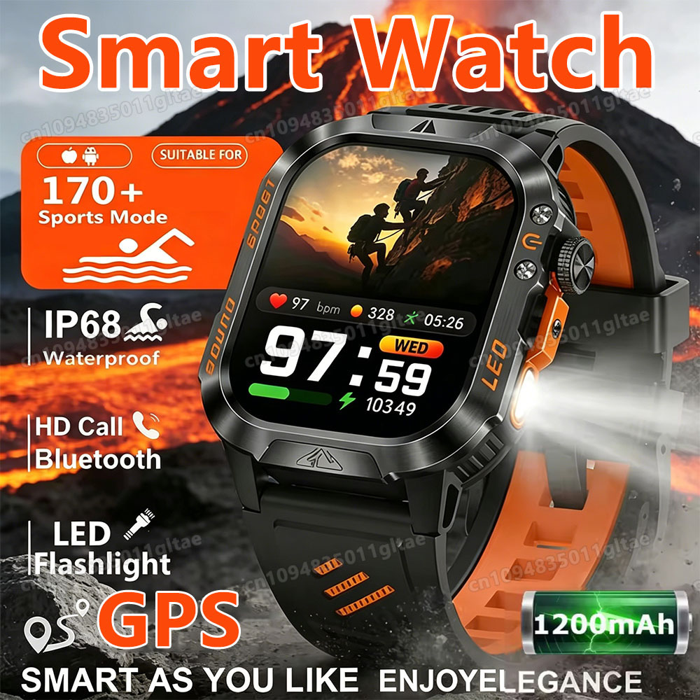 Phase Esports & Gaming Festival - 2026 Nowy Smartwatch Męski Klasy Wojskowej
