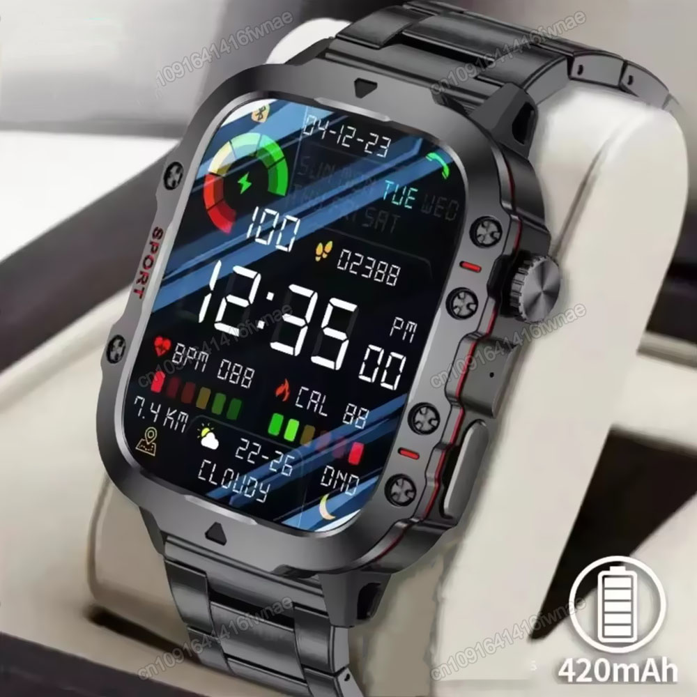 Phase Esports & Gaming Festival - Smartwatch Wojskowy 2026 GPS Męski Latarka