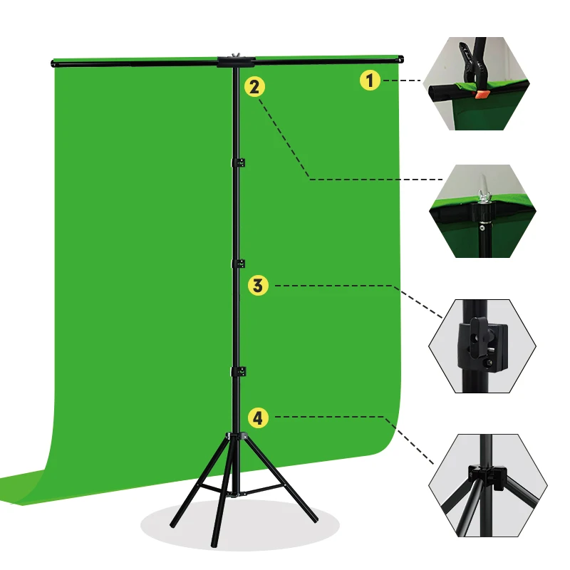 Zestaw stojaków na tło w kszta – Green Screen Collapsible recenzja i cena